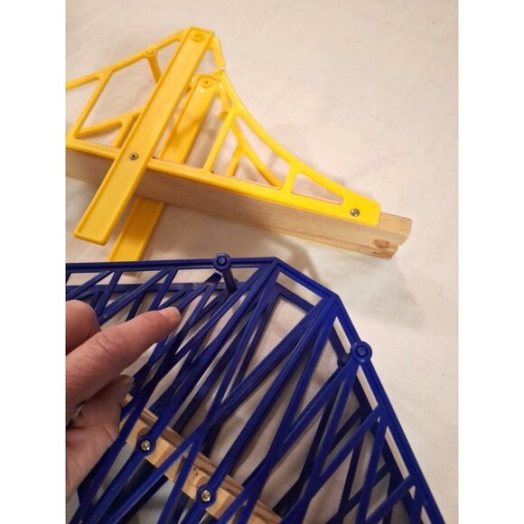 Wooden Railroad Train Bridge Lot Suspension Riser Blocks READ Thomas Compatible - Picture 2 of 11